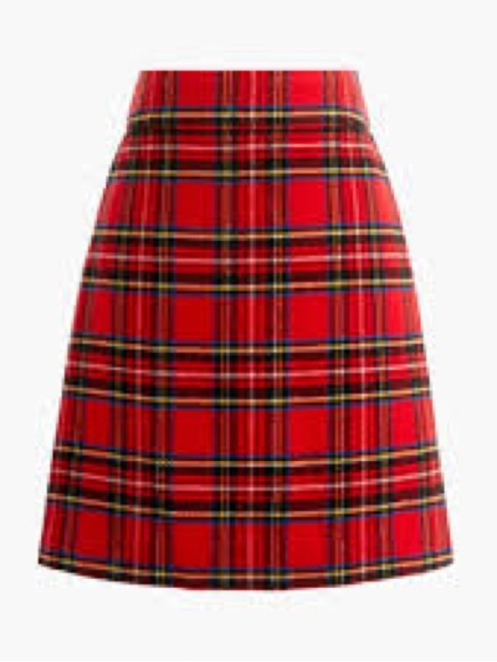 J. Crew Factory Holiday Red Tartan Wool Blend A-Line Skirt 14 Like New